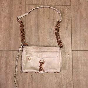 Rebecca Minkoff White and rose gold purse